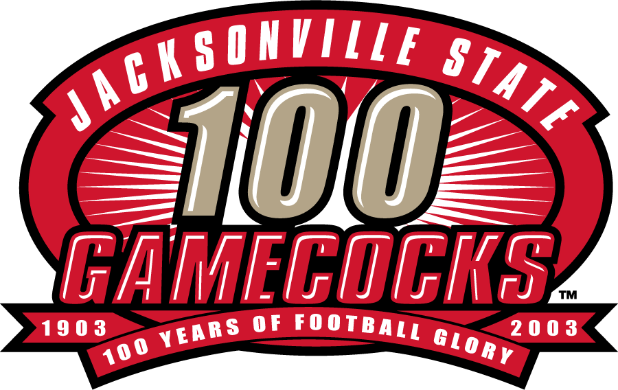 Jacksonville State Gamecocks 2003 Anniversary Logo diy DTF decal sticker